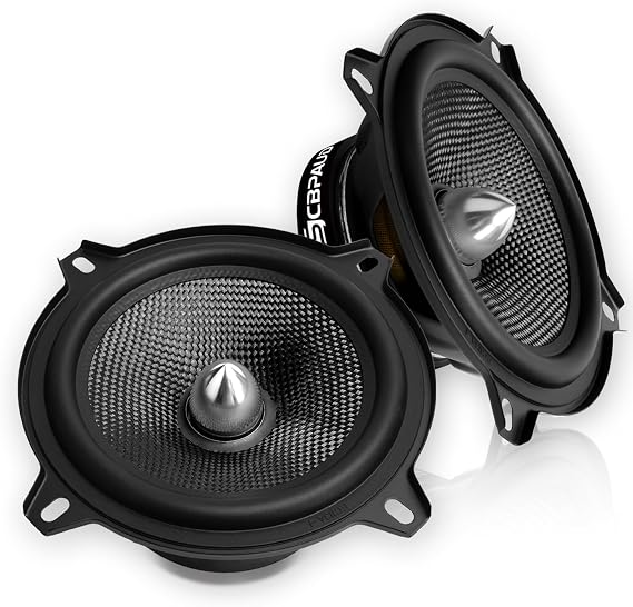 Upgrade 5.25" Car Speakers 300W Peak Power - High-Performance Carbon Fiber Cone Woofers, Bullet Head Design for Clear Bass & Stereo Sound - Suitable for Cars, Trucks, SUV, Home Theater, DIY(2-Pack)