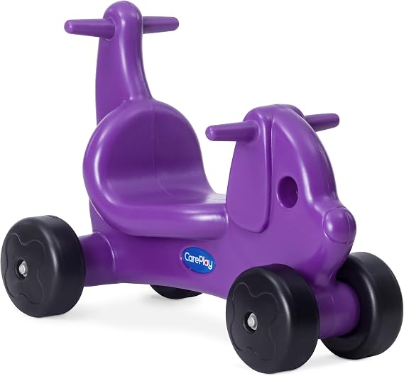 Careplay 2-in-1 Puppy Push & Ride-on Toy, Indoor & Outdoor Use, Purple
