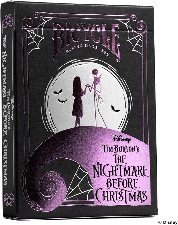 Bicycle Disney Nightmare Before Christmas Playing Cards - 1 Deck, Air Cushion Finish, Professional, Superb Handling & Durability, Great Gift For Card Collectors, White