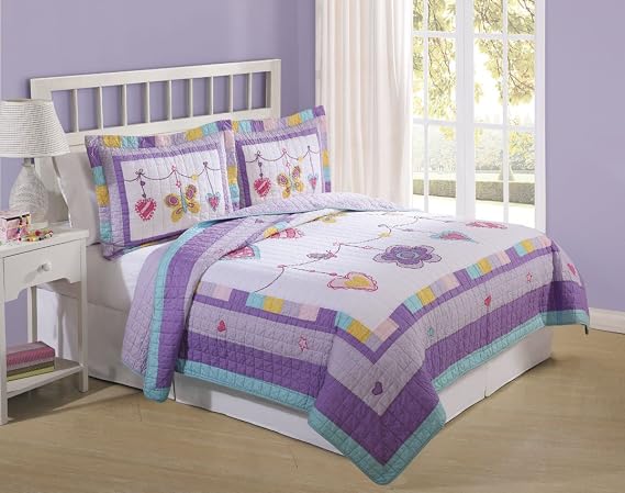 Lifestyles 3-Piece Charm Bracelet Quilt Set, Queen