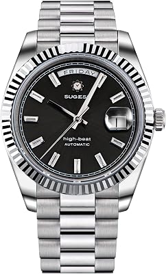 Sugess Date and Day 40mm S433.03 Mechanical Automatic Peacock SL3034 Mens Wrist Watch Seagull 1963