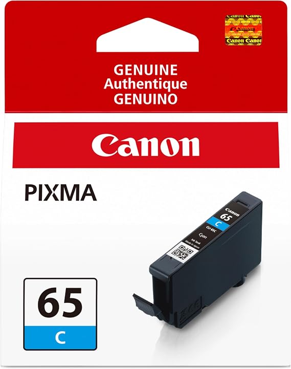 Canon CLI-65 Genuine Cyan Ink Tank, Compatible with PIXMA PRO-200, and PIXMA PRO-200S Printers
