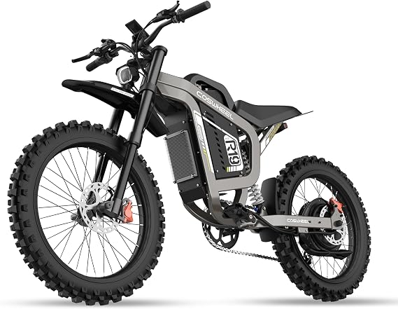 R19 Electric Dirt Bike, 9000W Peak Motor Electric Motorcycle | 60MPH,72V 40Ah Battery ,19" Tires, Dual Suspension, Hydraulic Brakes,7-Speed Gears for Commuting/Off-Road Riding