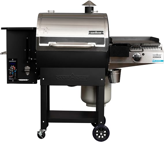 Camp Chef 24 in. SG Wodwind Pellet Grill & Smoker with Sidekick (PG14), WiFi & Bluetooth Connectivity Controller