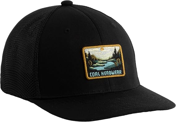 Coal Headwear Hauler One Low Low Profile Trucker Cap Hat - Mesh Back, Flat Brim, Adjustable - Outdoor Casual Everyday