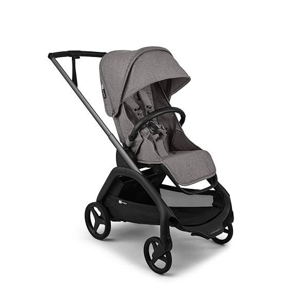 Bugaboo Dragonfly Plus Stroller Car Seat Compatible Compact Fold - Grey Melange