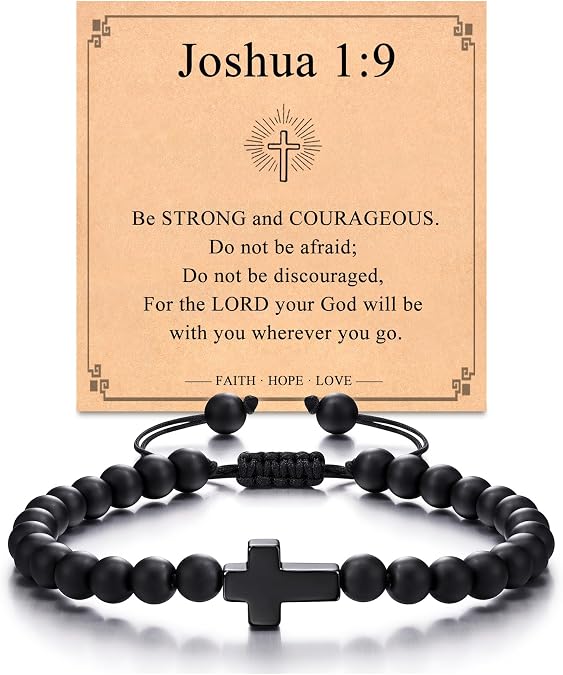Tarsus Cross Bracelet for Men Teens, Fashion Jewelry Christian Gifts