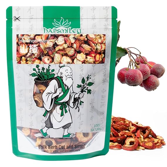 Hapsmiley Hawthorn Berry (Shanzha/Dried Hawthorne// ) Dried Bulk Herb 3.5 Oz (100 g)
