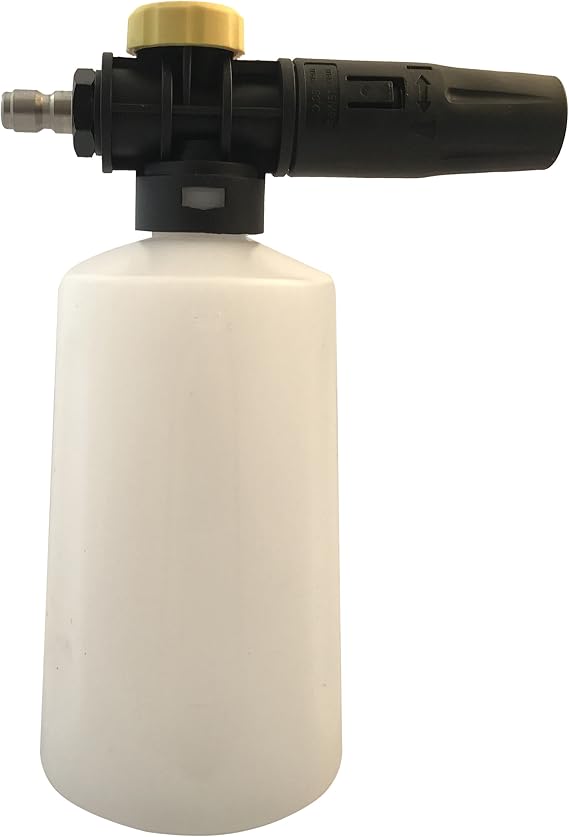 Adjustable Foam Lance with 24 oz Bottle for Electric Pressure Washers, Dual Control for Soap Flow & Spray Width, Car Wash Foam Cannon Attachment for Quick, Streak-Free Cleaning