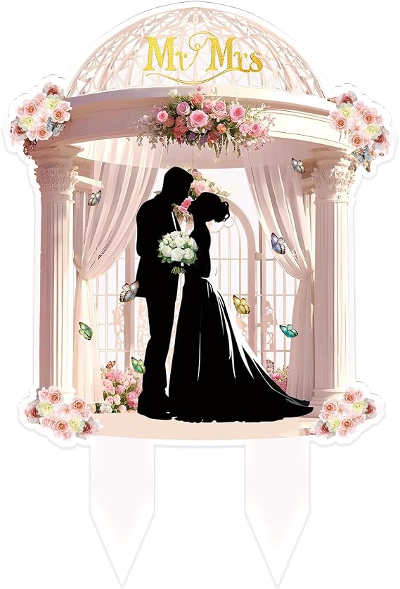 Wedding Cake Topper Mr and Mrs Cake Topper Bride and Groom Topper Wedding Cake Decorations