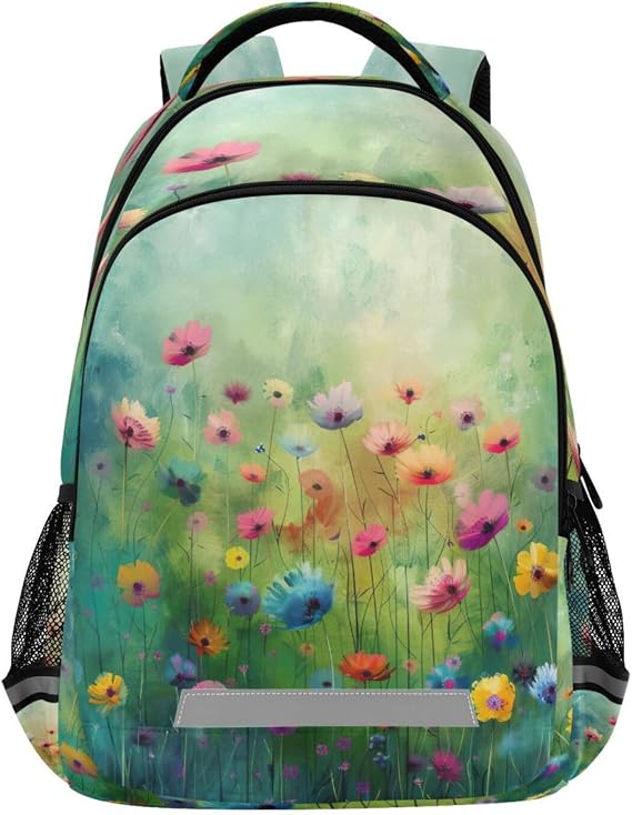 ATTX Waterproof Backpack with Colorful Flowers Painting Design - Ergonomic Daypack for Outdoor Hiking, Travel & Sports#6