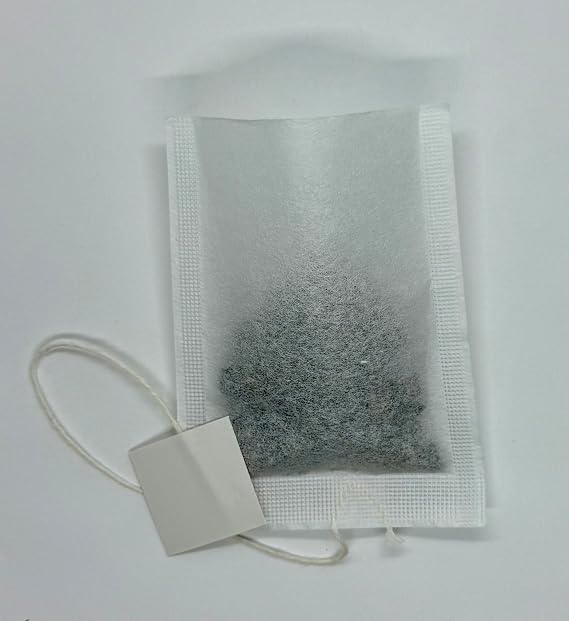 250 Empty Tea Bags 2.36" x 3.14" (60 x 80 mm) White Compostable, With String and Tag Tea Infuser for Loose Tea Herbs are Disposable Tea Strainer Bags Made of Wood (Pulp) Fibers.
