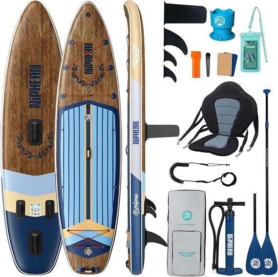 Niphean (Extra Large) Inflatable Paddle Board, SUP for 2+1 People/Family