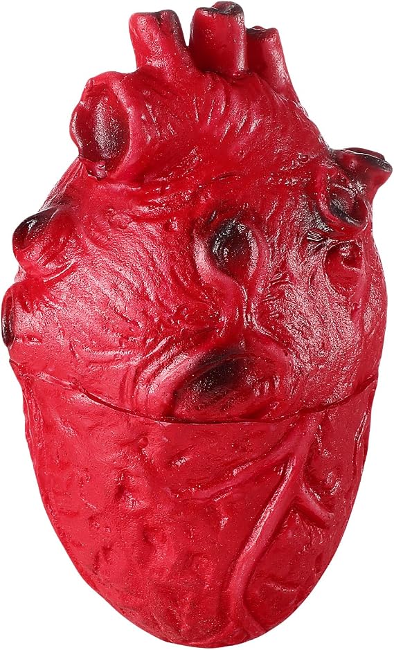 PRETYZOOM Fake Heart Prop Latex Halloween Decoration