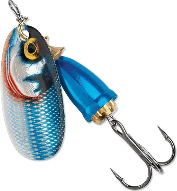 Blue Fox Classic Vibrax インラインスピナールアー トラウト バス スケトウダラ/サーモン用 プレミアムフィッシングスピナー ブレードサイズ5 金メッキブルースチール