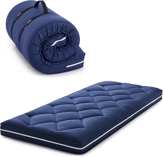 Jamdok Single Roll Up Floor Mattress,Memory Foam,Portable(190X75X10cm)