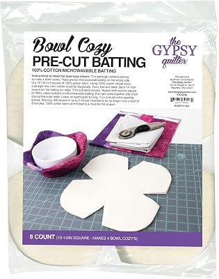 Gypsy Quilter Bowl Cozy Pre Cut Batting 8ct