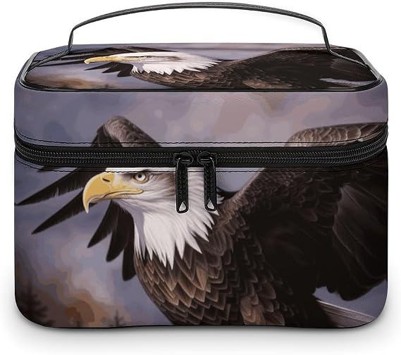 Travel Toiletry Bag for Women And Men,Bald Eagle Toiletry Organizer, Makeup Bag Travel Organizer for Shampoo,Toiletries