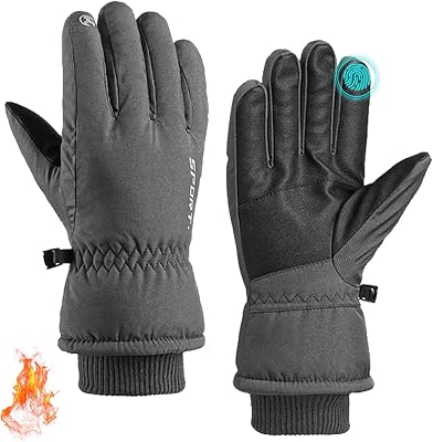 Winter Gloves, Waterproof Thermal Touchscreen Ski Glove, Suit for Ski, Cycling, Hiking, Driving, Typing, Freezer Work