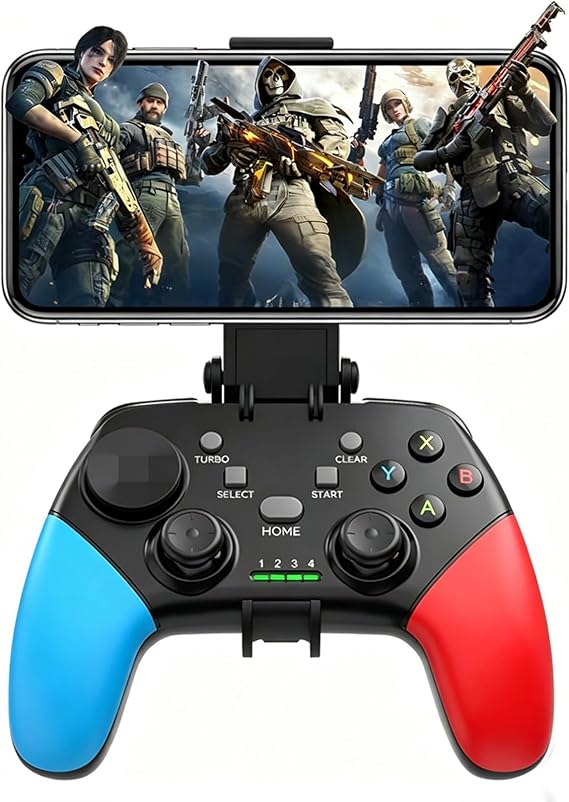 arVin Wireless Phone Gaming Controller for iPhone/Android/PC/iPad/PS4 Bluetooth Gamepad with Phone Holder, Play Cloud Game, Streaming on PS3/PS4/Xbox