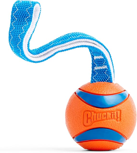 Chuckit! Ultra Tug Dog Toy, Durable Nylon Cord Handle, Large 3-in
