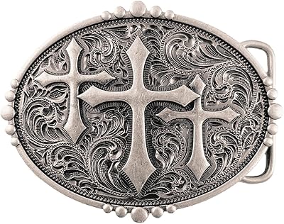 TOPACC Western Belt Buckle Cowboy Vintage Cowgirl Belt Buckle 1.5 in Novelty for Men Women