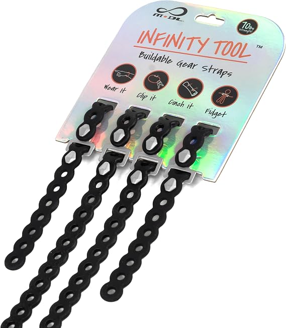MODL Infinity ToolTM Modular Gear Straps (4-Pack) for Camping, Travel & EDC