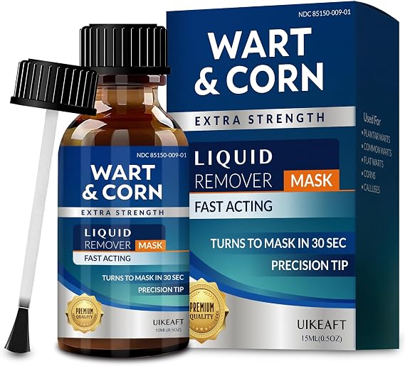 Wart Corn Remover for Feet: Salicylic Acid Fast-Acting Treatment - Maximum Strength Liquid for Plantar Wart Corn Removal Men and Women