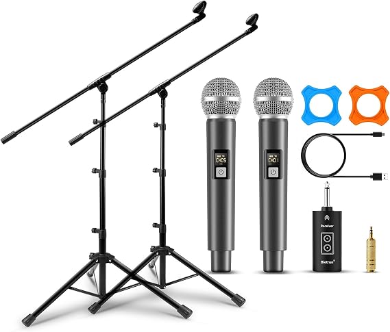 Bietrun WXM31 with 2 Pack Mic Stand
