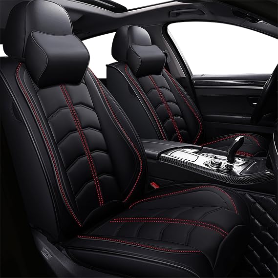 Seat Cover for Hyundai Veloster 2012-2021, Durable Waterproof Sports Seat Cover,Premium Leather Seat Protector(2 Seats Luxury, Black)