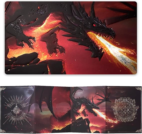 Dungeon Master Screen,4-Panel Magnetic DM Screen for RPG Sessions
