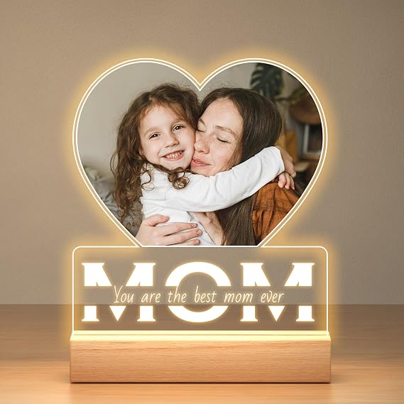 Custom Picture Frames Personalized Birthday Gifts for Mom from Daughter Son