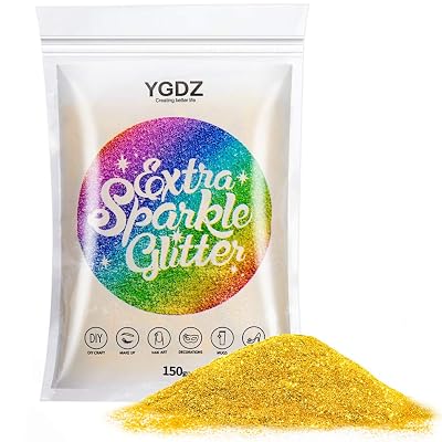 YGDZ Gold Glitter 150g5.29OZ Extra Fine for Crafts, Resin Arts, Tumbler Body, Festival Christmas Decor
