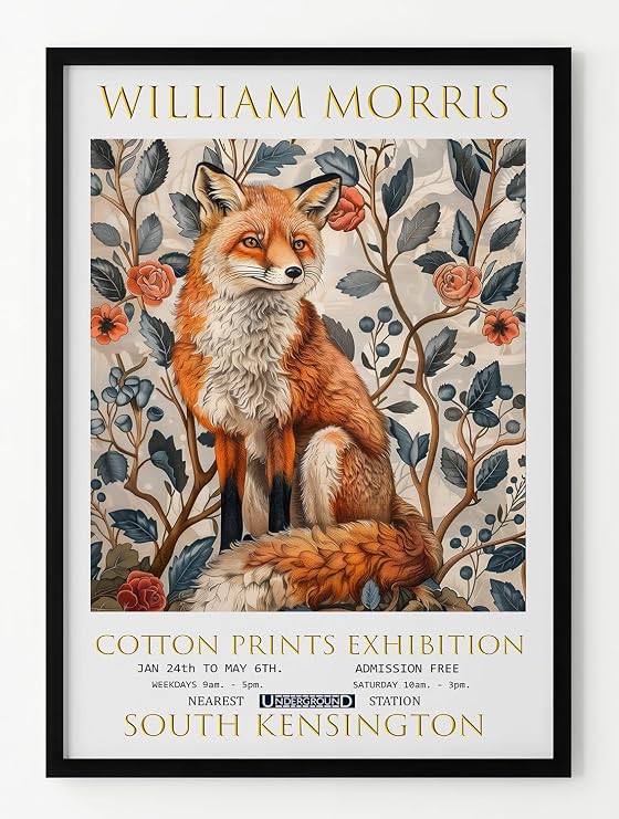 William Morris Print - Botanical Poster - Exhibtion Wall Art - Vintage Home Decor (A1 Print Only)