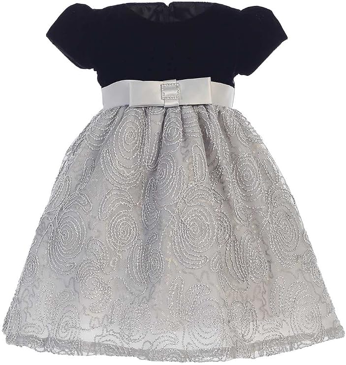 Christmas Dresses for Baby Girls - Toddler Velvet Dress - Holiday Tulle Dress for Girls - Vestidos de Navidad para Nina