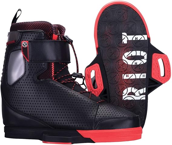 Hyperlite Riot Mens Wakeboard Bindings Black/Red 10