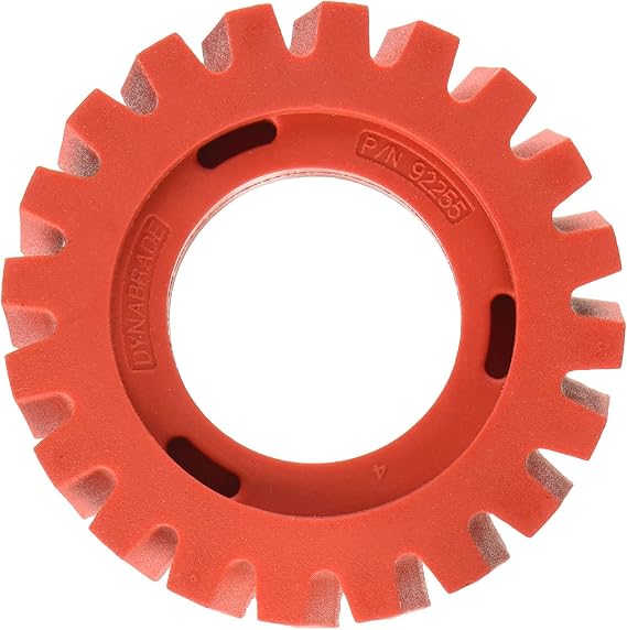 Dynabrade (92255) Nitro SeriesTM 4" (102 mm) Diameter x 1.25" (32 mm) Wide RED-TRED Eraser Wheel | Wheel Accessory For Use with NitroZip (NZ1) Surface Conditioning/Decal Removal Tool