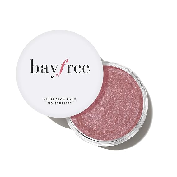 bayfree Multi Glow Balm, Cream Blush for Cheeks Lips & Eyes, Radiant Finish | Hydrating Creamy Blush Balm Face Makeup, Lightweight & Blendable Color, for Mature & Sensitive Skin, 0.63 Oz, Pink Camellia