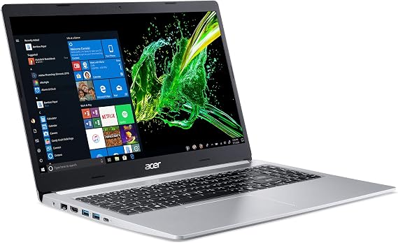 acer Aspire 5 Slim Laptop, 15.6" Full HD IPS Display, 10th Gen Intel Core i3-10110U, 4GB DDR4, 128GB PCIe NVMe SSD, Intel Wi-Fi 6 AX201 802.11ax, Backlit KB, Windows 10 in S Mode, A515-54-37U3,Black