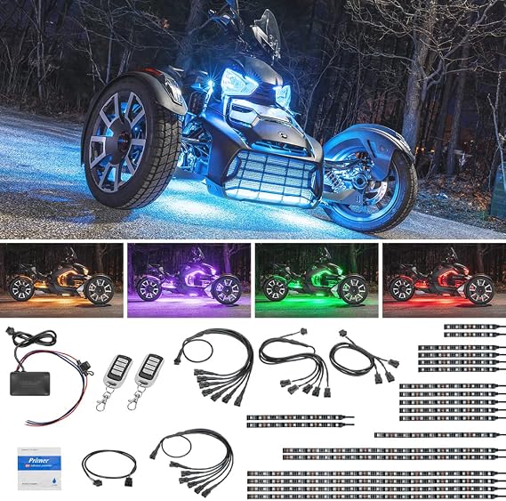 LEDGlow Advanced Million Color LED Underglow Lighting Kit Fits Can-Am Ryker