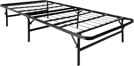 STRUCTURES Foldable Bed Base - Platform Bed Frame and Box Spring in One - Strong and Sturdy Support - Quiet Noise Free - Quick, Easy Setup - Twin