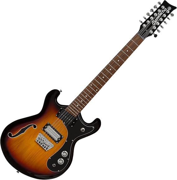 Danelectro 66-12, 12-string Electric Guitar - Transparent 3-Tone Burst