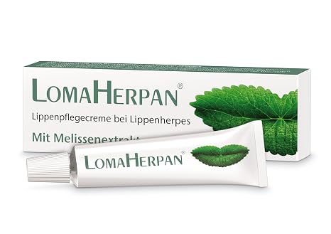 LomaHerpan Lip Care Cream 5 ml - For Herpetic Stressed Lips with Highly Concentrated Balm Extract Relieves the Visible Signs of Cold Sores such as Redness and Swelling