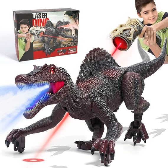 FRUSE Remote Controlled Dinosaur Toy with Light Tracking for Children