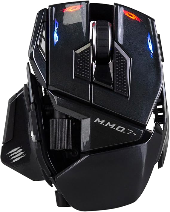 Mad Catz M.M.O. 7+ Kablosuz MMO Gaming Mouse – 26.000 DPI, 21 Programlanabilir Tuş, 40 Saat Pil