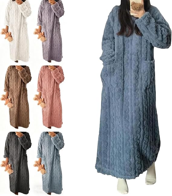 Winter Coral Velvet Home Clothes for Women, Ultra Soft Plush Fleece Pajama Set, Cozy Thermal Sleepwear