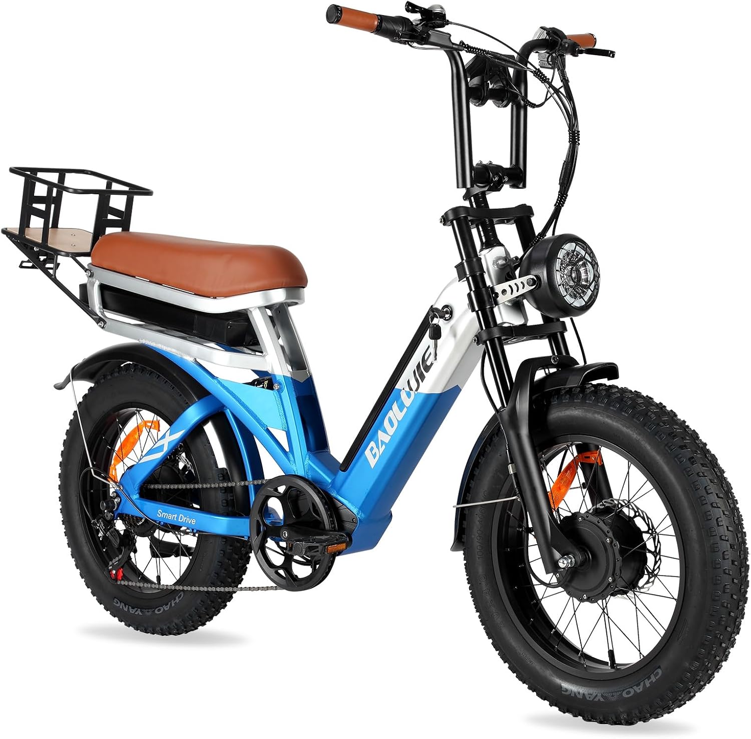 2000W Dual Motor Ebike 48V 30Ah Removable Dual Battery E Bike for Adult,35MPH Electric Bike 204 Fat Tire 7-Speed Hydraulic Disc Brake 120 Miles Range Electric Bicycle Dual Lockbale Suspension