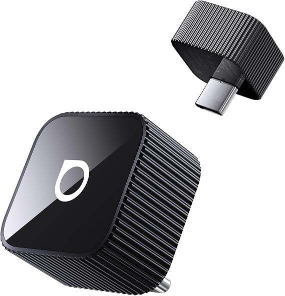 OTTOCAST Mini Slim, 2026 Upgrade 2in1 Wireless CarPlay & Android Auto Adapter, Plug & Play, WLAN Dual-Band 2.4G+5G, Auto Reconnect, Compatible with After 2016 Cars with Wired CarPlay/AA (USB Type-C)