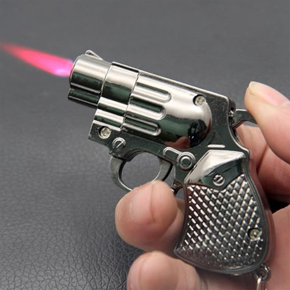 Cute Funny Lighter, Great Gag Gift Soft Flame Refillable Butane Novelty Adjustable Lucky Novelty Unique Lighter No Butane Included (B)