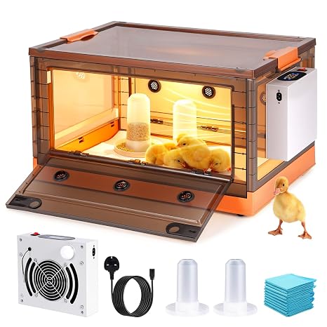 Brooder Box for Chicks Starter Kit, Chick Brooder Heater 60x42x34cm